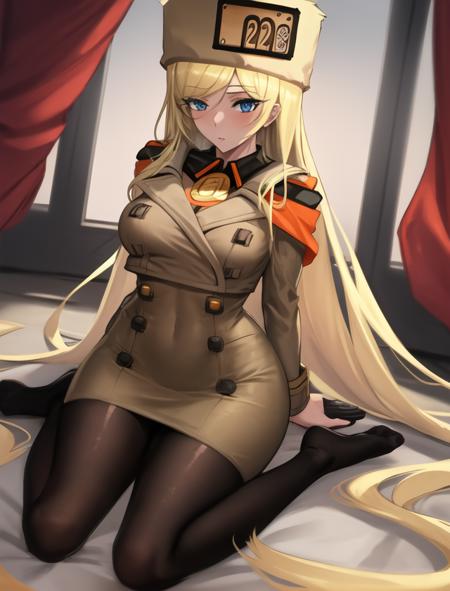 00987-3993654203-beautiful detailed glow, masterpiece, best quality, 1girl, solo, millia rage, absurdly long hair, prehensile hair, wariza, panty.png